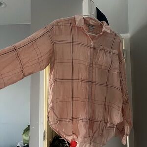 Pink full sleeve button shirt